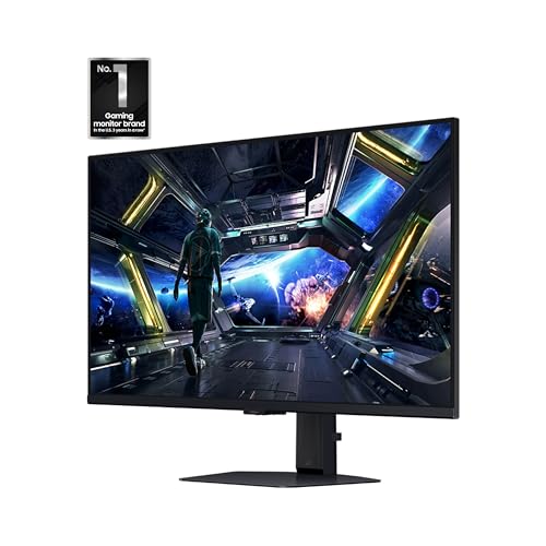 Image of Samsung 27 inch Odyssey G7 (G70D) 4K UHD IPS 144Hz 1ms(GtG) Smart Gaming Monitor, G-Sync Compatible, AMD Freesync Premium, Vivid Colors, Adjustable Stand, Black Equalizer, LS27DG702ENXZA