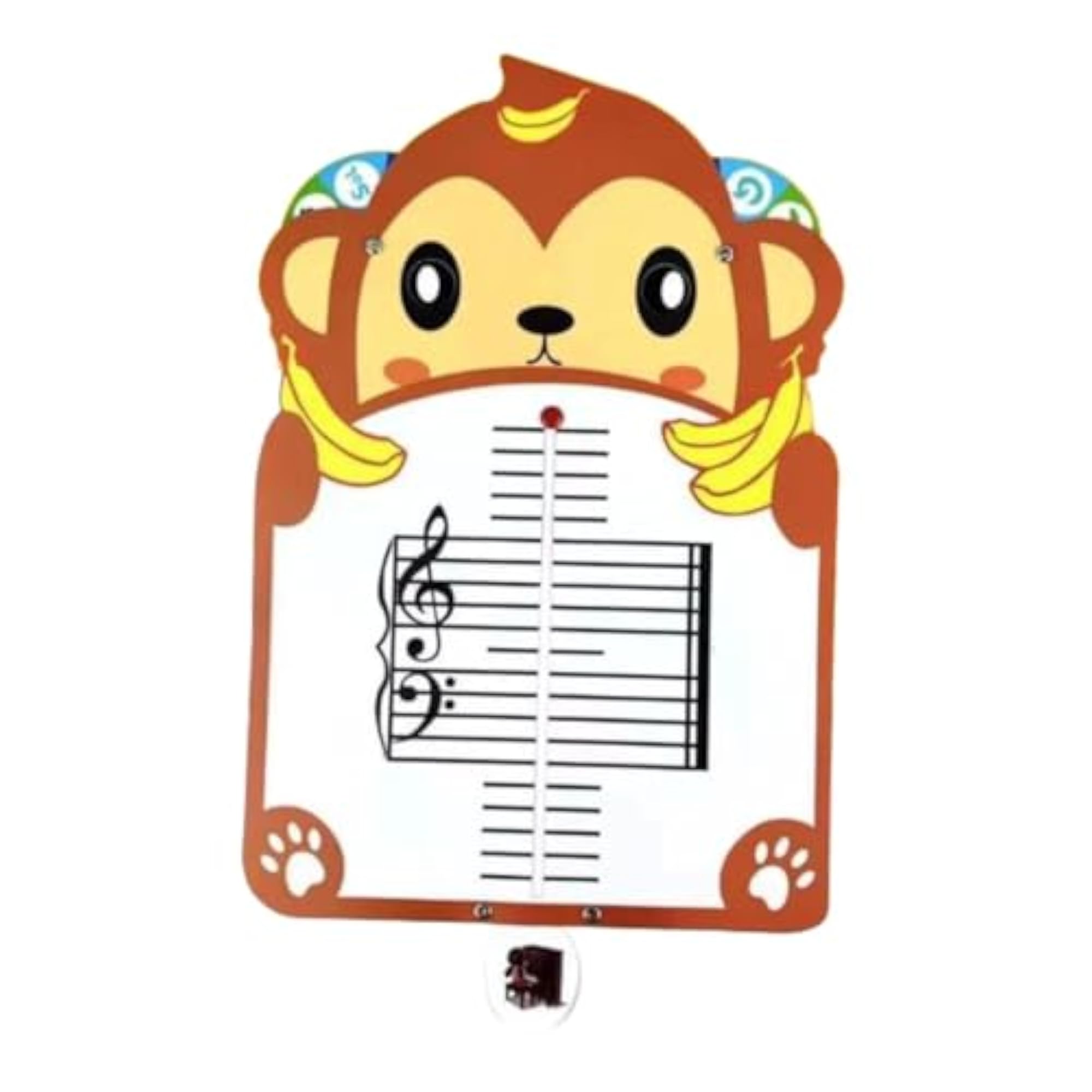 Cartoon Animal Shape Music Notation Board for Students