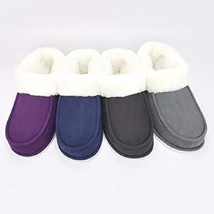 Comfortabele Dames Mocassin Pantoffels van Suède-look met Warme Pluche
