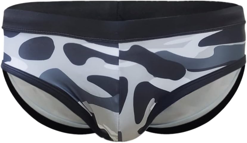 Men's Flattering Fit Swim Briefs, Camouflage
