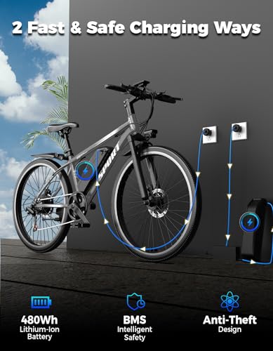 Image of ASKGO Electric Bike for Adults, 1500W Peak Motor 26 inch Mountain Ebike