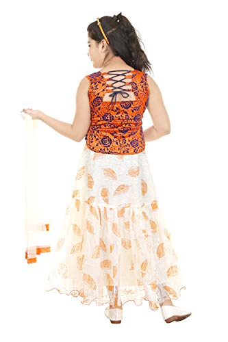 Image of Zooba Girls Lahenga Choli and Dupatta Set