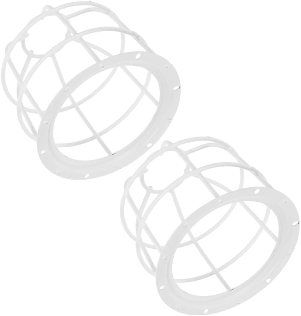 2pcs Wire Mesh Light Guard for Lamps, Iron Metal Lamp Cage with Strong Impact Resistance, Prevents Bulb Breakage, Suitable for Warehouses and Factories, Protective Industrial Light