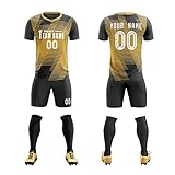 Custom Soccer Jersey with Your Name Number Team Logo Personalized Soccer Shirts Shorts Men Women Kids