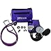 Santamedical Adult Deluxe Aneroid Sphygmomanometer with Stethoscope - Blood Pressure Cuff Durable and Carrying Case - Manual Blood Pressure Cuff Purple