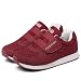 Chaussures de coaching tendance pour femme, confortables, respirantes, légères, antidérapantes, décontractées, magiques autocollantes, chaussures de marche, chaussures de sport, rouge vin, 37 EU