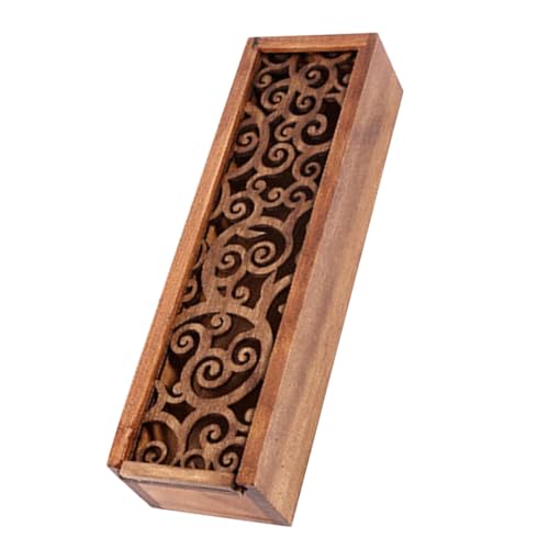 WEKADRIN 小型木製収納ボックス 中空デザイン 軽量頑丈 蓋付き 飾り用ジュエリーケース アクセサリー整理用 木質小物入れ