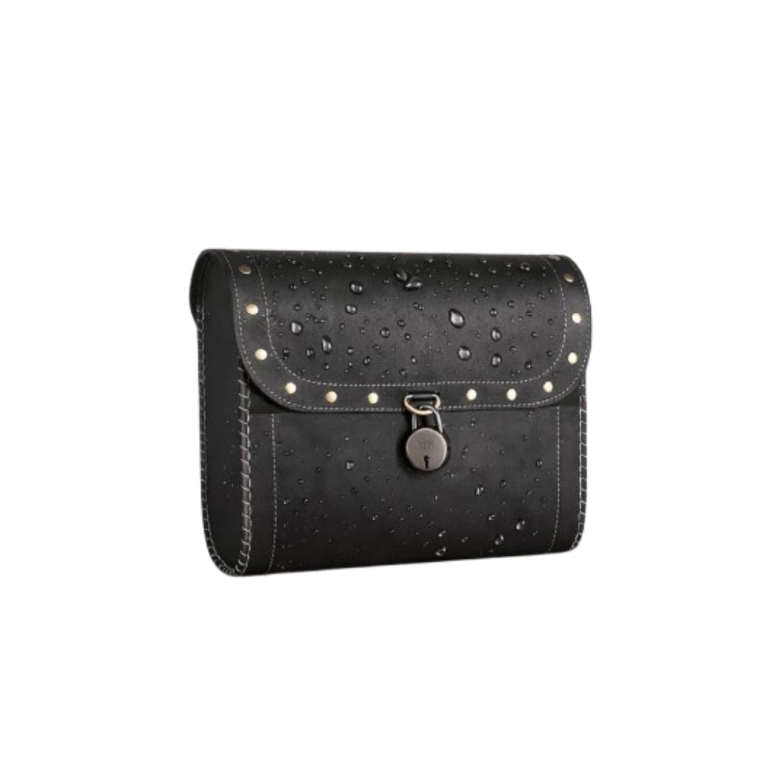 Bullet Premium Leather Saddle Bag Universal Side Bag/Saddle/Travel Bag/Carrier for All Bikes (Black)-12-image-43