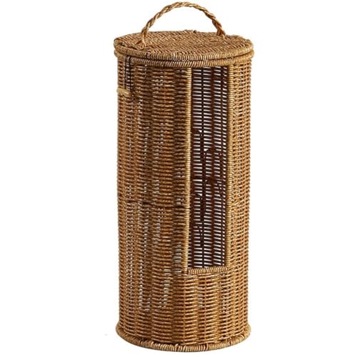 Portarrollos De Papel Higiénico con Tapa, De Plástico, Independiente, para 3 Rollos, Cesta De Almacenamiento para Baño, Portarrollos De Baño