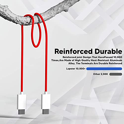 Image of 80W SUPERVOOC FAST CHARGING TYPE C CABLE COMPATIBLE WITH Oneplus, Oppo, Realme, Redmi, Xiaomi and Samsung Smartphones 1 METER USB A-C TYPE Cable | Supports Dash, Warp, Dart | Made in India Red
