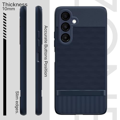 Image of Pikkme Back Cover for Samsung Galaxy A16 5G Camera Protection 3D Hexa Cube Design Silicone Protective Bumper Case (Blue)