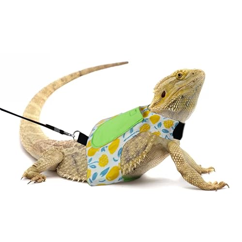 Image of Bearded Dragon Tracker - GPS Monitor Collar and Harness with Air Tag Pouch for Reptiles