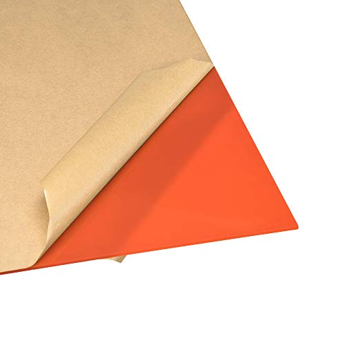 Image of uxcell Orange Cast Acrylic Sheet,12 inch x 12 inch,3mm Thick,Plastic PMMA Acrylic Board for Signs Display Projects,Craft