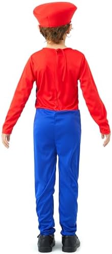 Super Brothers Costume for Kids, Mario Luigi Fancy Costume Outfit for Boy Girl Halloween Cosplay 4 41mREeXhsCL. AC