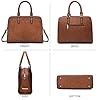 Dasein-Women-Satchel-Handbags-Shoulder-Purses-Totes-Top-Handle-Work-Bags-with-3-Compartments Dasein Women Satchel Handbags Shoulder Purses Totes Top Handle Work Bags with 3 Compartments (2-Brown)