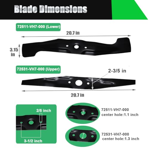 HRX217 Blades Kit - Dimensions