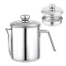 Produktbild QAX Fettabscheider Fetttrenner Fetttrennkanne Fettkanne aus Edelstahl mit Deckel und Sieb Für Das Abschöpfen Von Fett Aus Soßen Und Suppen,1300ml