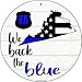 Virginia Back The Blue Novelty Circular Sign C-1275