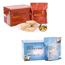 1 Box Fruity Flavor + 1 Peanut Flavor Emergency Food Rations Bars,Last 11 Days Survival Food