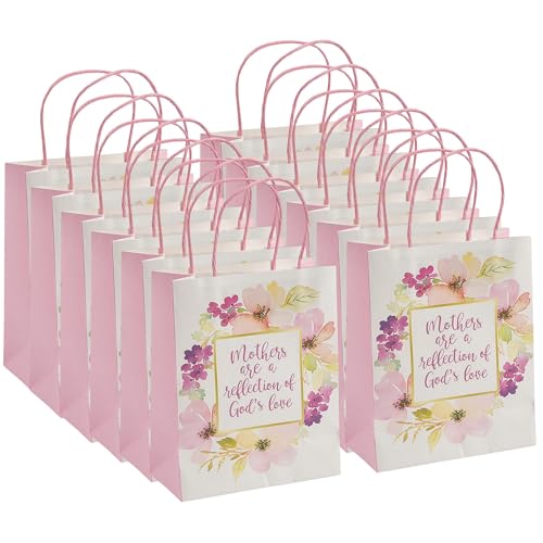 Fun Express Medium Religious Mother’s Day Flower Gift Bags – 12 Pieces