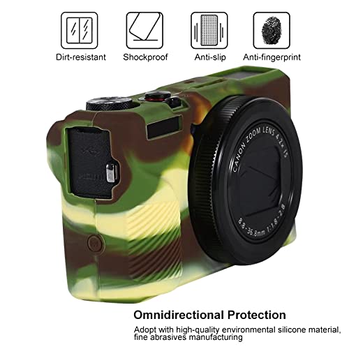 Funda de Silicona Camuflaje para Canon G7 X Mark III - Fernando Cortés Funda de Silicona Camuflaje para Canon G7 X Mark III - Fernando Cortés