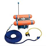 BMDHA Luftfreier Tank Schnorchelset 10 M Tief, Schnorchel Set 4 Stunden Akkulaufzeit Luftzufuhr 65 L/Min Tragbar Snorkeling Set Wasserdicht Ruhig Gelten AnfäNger Freizeittauchen
