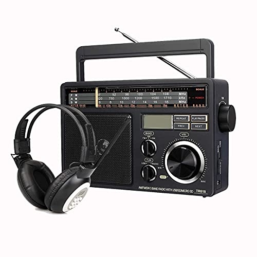 Retekess Tr618 Shortwave Radio Transistor Radio Mp3 Player And Tr101 Digital Headphone Radio Support Aux Input #TOP29