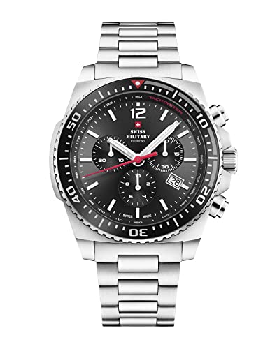Chronographe Swiss Military SM34093.01 : l'excellence de l'acier inoxydable pour homme