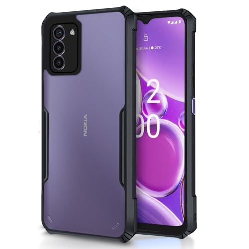 Image of Pikkme Nokia G42 5G Back Cover | Crystal Clear Transparent Back | Ultra Hybrid | Full Camera Protection | Raised Edge | Bumper Back Case (Black)