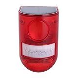 Jyving for Farms Villas Orchards 1pc Solar Strobe Sound Flash Warning Sound & Light Alarm Waterproof Outdoor 110dB Alarms