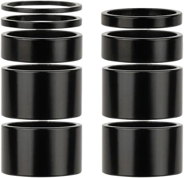 Aluminum Spacer 1-1/8" 28.6mm Bicycle Front Fork Standpipe Stem Alloy Washer Multi-Size Height Handlebar Rise-up Adjust for Bikes(28.6 H80mm P8)