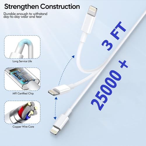 Image of iPhone Charger Fast Charging,PD i Phone USB C Wall Charger Block i Phone 14 Fast Charger with 3FT USB C to Lightning Cable Cord, Type-C Power Adapter Cube for iPhone 14 /13 /12 /11 /XS Max /XR /X /8 /7 /SE2022