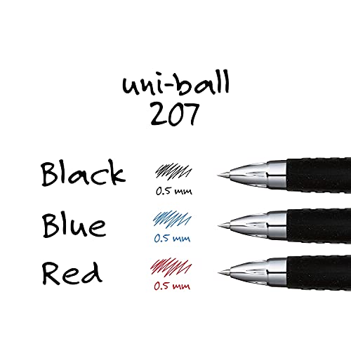 Uni-Ball 61257 Signo Gel 207 Roller Ball Retractable Gel Pen Red Ink Micro Fine Dozen #TOP5