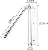 Vista 2 de zeng Cierrapuertas automático, acero inoxidable 304, montaje en superficie, resorte ajustable, comercial y residencial (plateado)