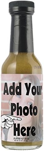 CUSTOM Label Hot Sauces with your Photo or Logo as a private label or PERSONALIZED Gift (Jalapeno Classic - Mild to Med Heat)
