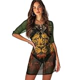 Srengjodk Rasta Cover Ups 2025 Rasta Swimsuits for Women Bathing Suit Cover Up for Women Rasta Lion Swimwear Rasta Reggae Outfits Rasta Lion Print Large