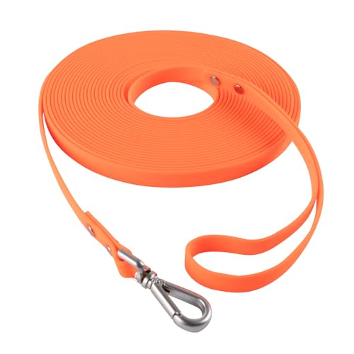 Dog Training Long Leash Waterproof Heavy Duty (Orange 10FT)