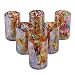NOVICA Artisan Crafted Hand Blown Multicolor Confetti Recycled Glass Juice Glasses, 14 oz. 'Carnival' (set of 6)