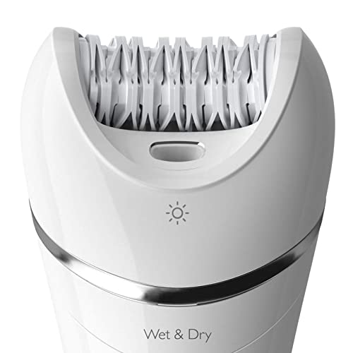 PAI4LEISI Epilator Replacement Head for Philips Epilator Series 8000, BRE700 BRE740 BRE640, Wet & Dry, Silver, Waterproof