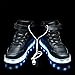 Wooowyet LED Light Up Shoes Kids LED Sneakers for Boys Girls Lights Glowing Neon Luminous Sequin Fashion Sparkle Bling Shiny Punk Boots LED Shoes Black Little 12