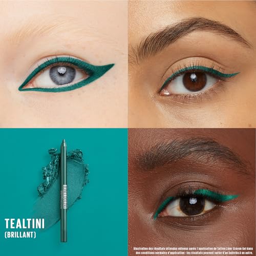 Image of Maybelline New York Tattoo Liner Gel Pencil, Sharpenable Eyeliner, Tealtini (Pack of 2)