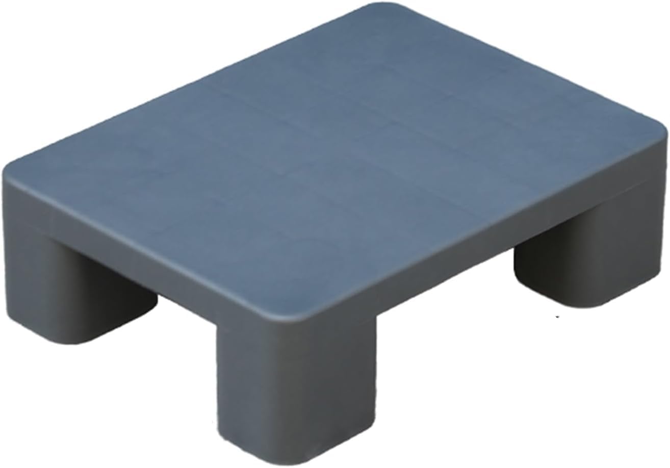 Palettes emboîtables en plastique – Palettes de sol en polyéthylène pour restaurants, cuisines, supermarchés et rangement de garage (gris, 40 x 30 x 12 cm)