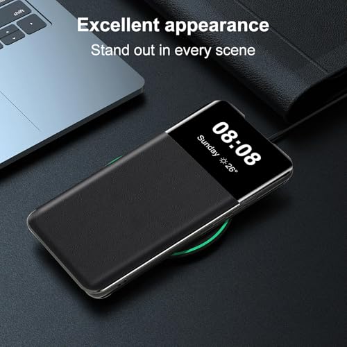 Étui Samsung A17 Clear View noir coque portefeuille intégrale 5G