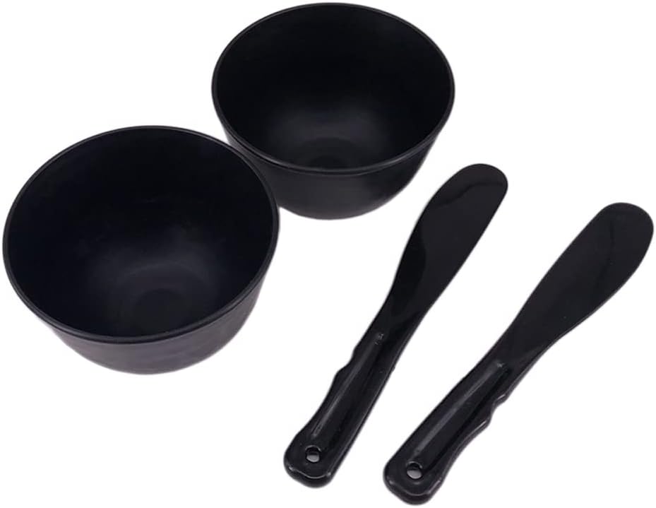 lasenersm 2 Pieces Rubber Facial Mask Mixing Bowl With Plastic Spatula Facemask Bowl Mud Mask Mixing Bowl DIY Skin Care Mixing Tool Kit for Lady Women Home Beauty Salon Use, Black lasenersm 2 Pieces Rubber Facial Mask Mixing Bowl With Plastic Spatula Facemask Bowl Mud Mask Mixing Bowl DIY Skin Care Mixing Tool Kit for Lady Women Home Beauty Salon Use, Black