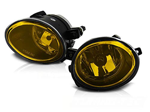 V-MAXZONE PARTS Fog Lights Front Bumper Fog Running Lights Fog Light Bulb Front Fog Spot Lights Lamps 1 Pair Yellow Sport VR-284 Compatible with BMW 5 Series E39 E46 M-Tech All