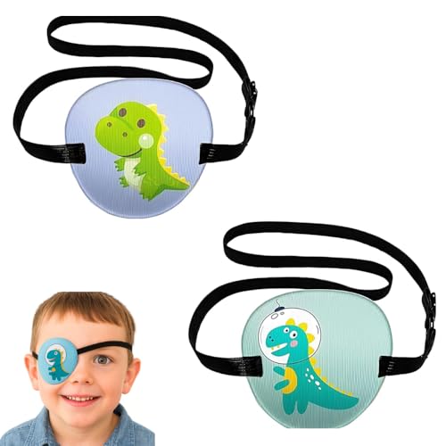 Image of DAZZLIQ 2PCS Reusable Lazy Eye Patch for Kids Eye Patch for Kids Reusable Eye Patches for Lazy Eye Patch for Lazy Eye Cover Christmas Pirate Theme Cartoon Character Colour Matching Multicolour
