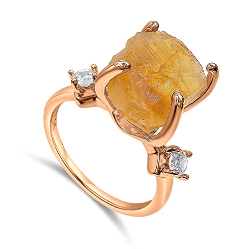 Raw Citrine Crystal Ring November...