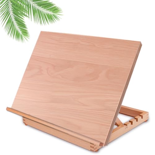 Tabletop Easel A3 Painting Easel with Smooth Surface, Adjustable Angle Art Easel for Artists, Children, Beginners & Student
