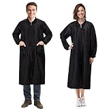 Noverlife Long Length Pet Grooming Jacket with Full Zipper & Pockets, XL Size, Lightweight Hair Repellent Pets Groomer Smock Workwear for Dog Cat Grooming Pet Bath, Hair Salon Hairdressing Uniform