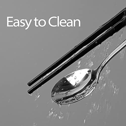 Travel Utensils, Cutlery Set Portable Travel Camp Students School Reusable Flatware Dishwasher Safe, Include Stainless Steel Spoon & Fiberglass Chopsticks With Case, Christmas Gift Set, Avocado Green #TOP7